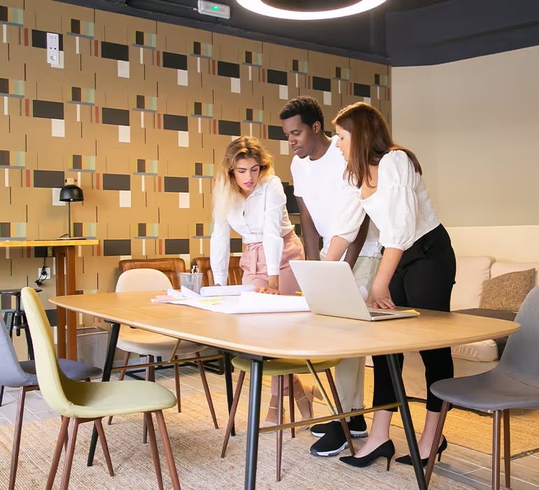Team working in office